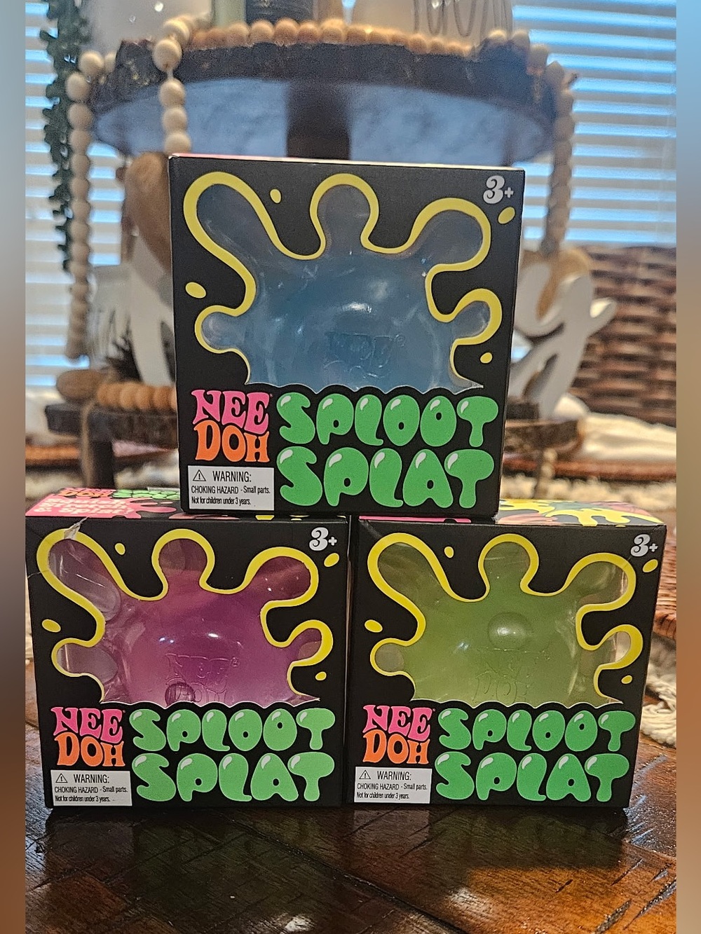 3 Nee Doh Sploot Splat Kids Squishy Stress Toy bundle /lot one of each color